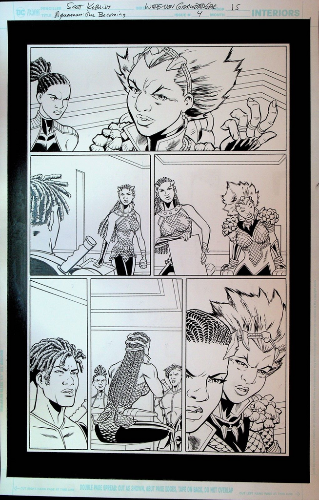 Aquaman the Becoming #4 Original Comic Art P 15 Scott Koblish DC Comics 2022