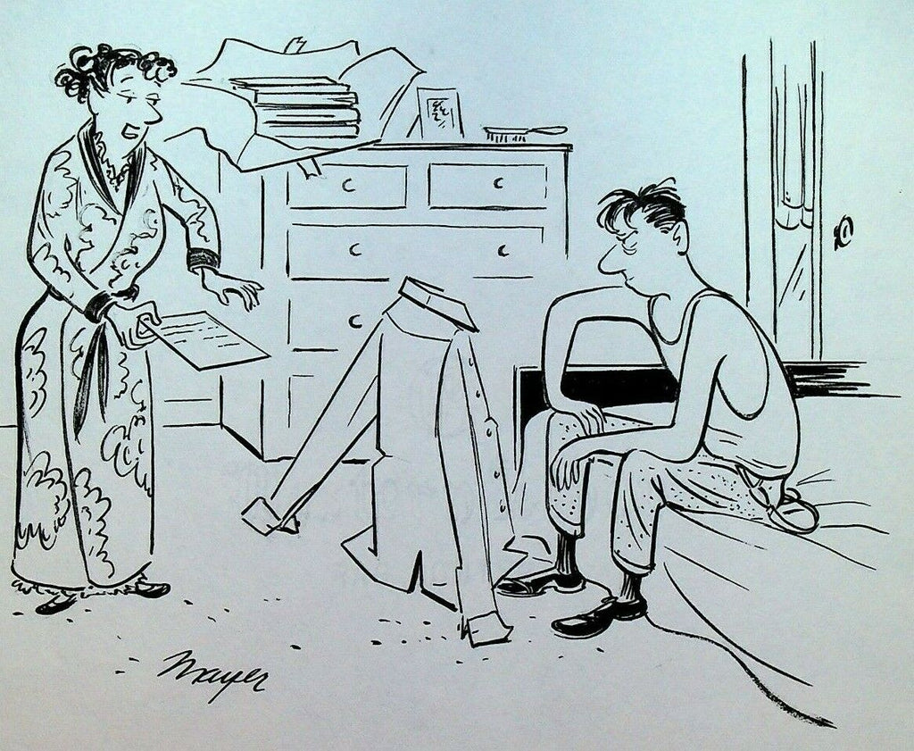 Overstarched Laundry Clothes Gag Original Art Larry Mayer