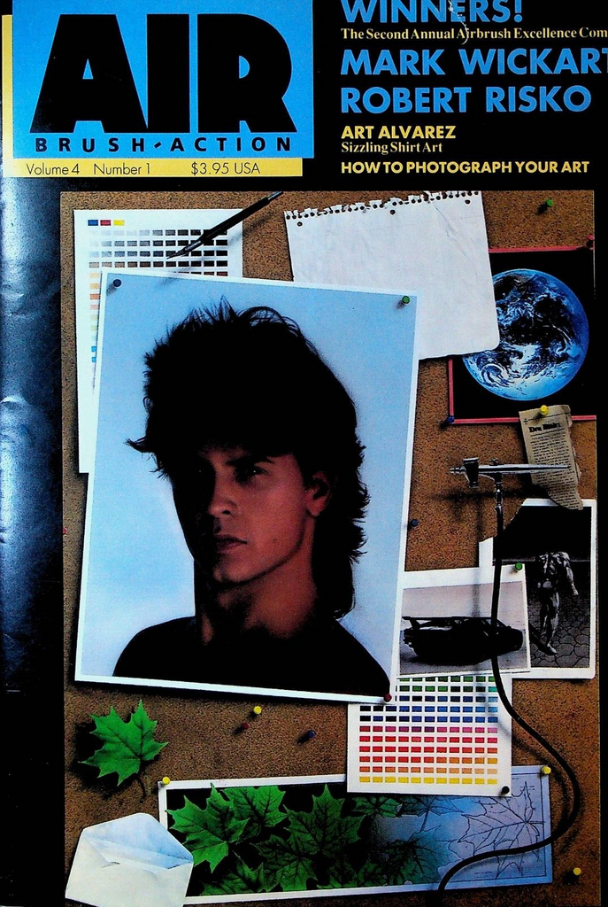 Airbrush Action Magazine May 1988 Mark Wickart Robert Risko Art Alvarez