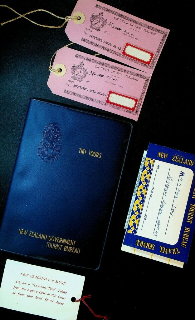Tiki Tours New Zealand Government Tourist Bureau Booklet 1962 & Ephemera