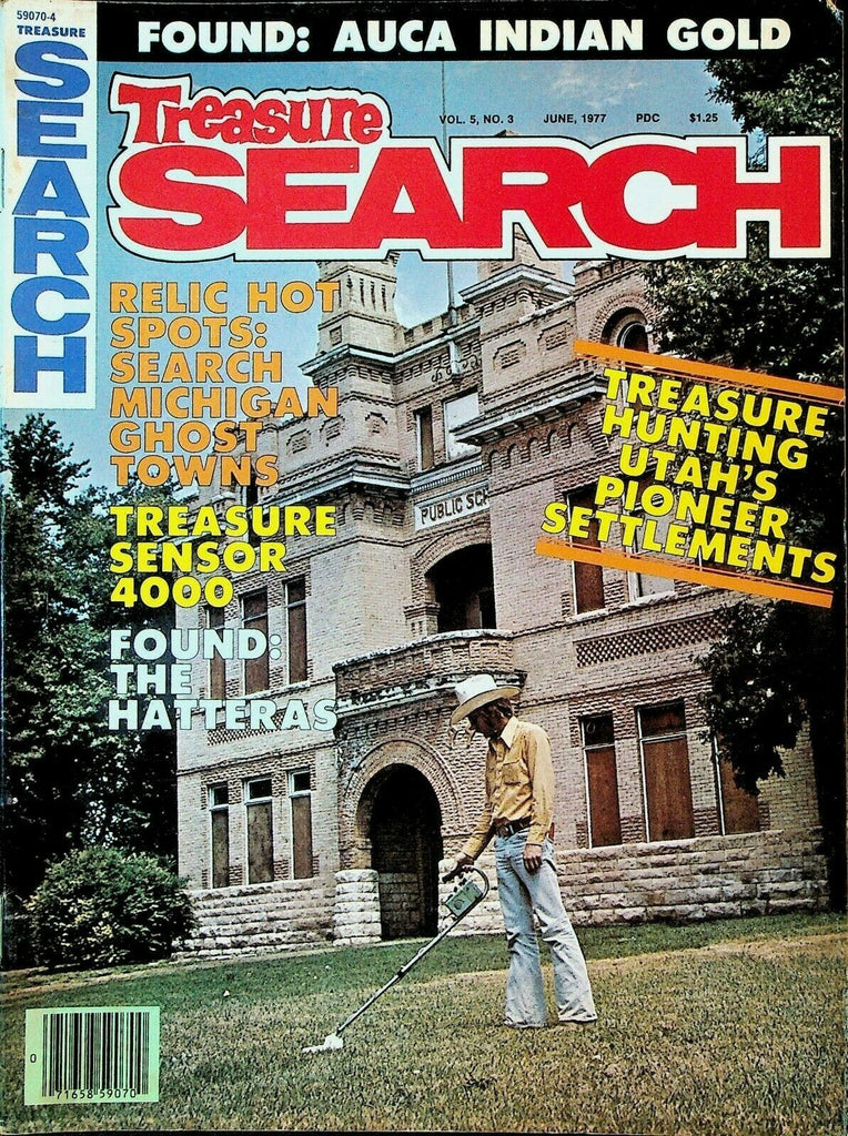Treasure Search Magazine June 1977 Auca Gold Hatteras Old Quebec Utah