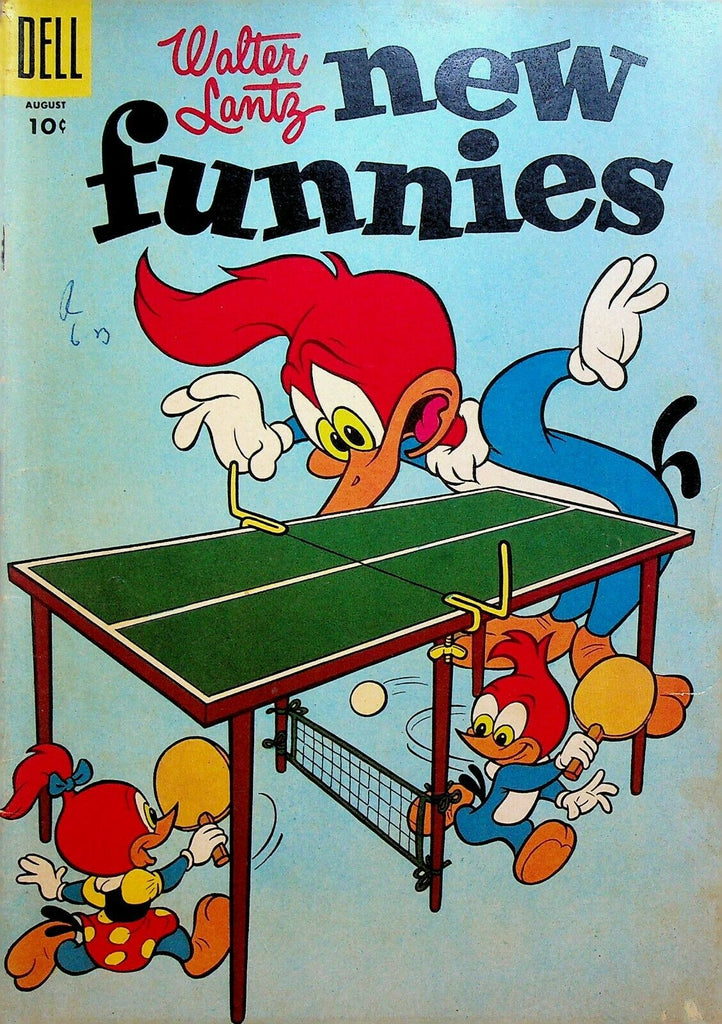 New Funnies 222 Dell Comics 1955 Woody Woodpecker Table Tennis Ping Pong