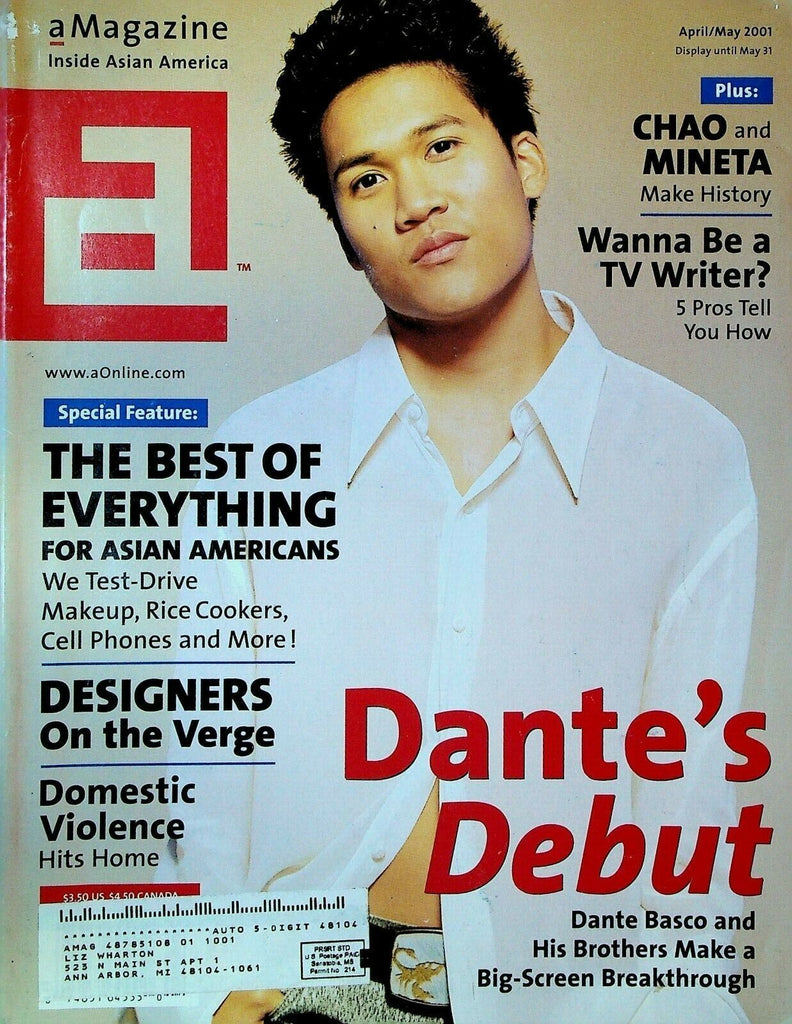 A Magazine April 2001 Dante Basco Grace Lee Boggs Han Ong Diane Paulus