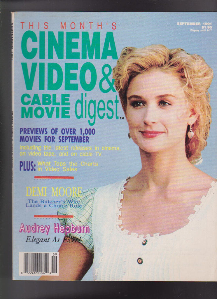 Cinema Video & Cable Movie Digest September 1991 Audrey Hepburn Demi Moore