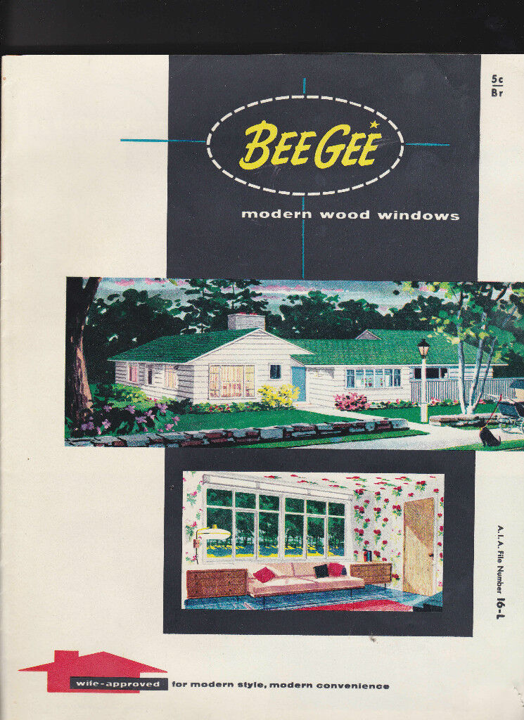 Bee Gee Modern Wood Windows 1957 Brochure - 12 pages