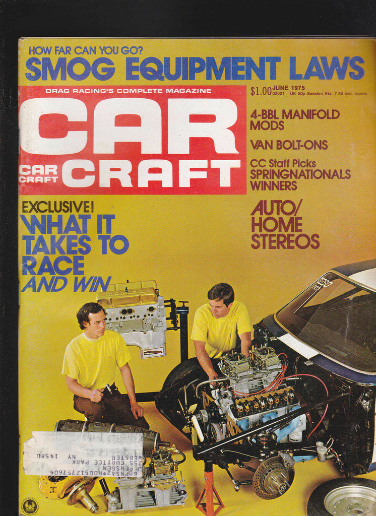 Car Craft Magazine Springnationals June 1975  FREE US S/H