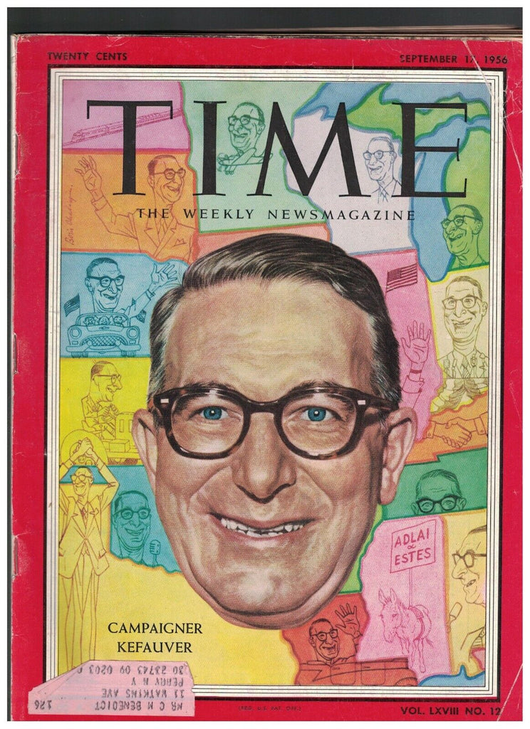 Time Magazine September 17 1956 Estes Kefauver School Integration