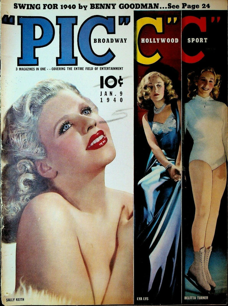 Pic Magazine January 9 1940 Black Movies Carole Lombard Lya Lys Sally Keith