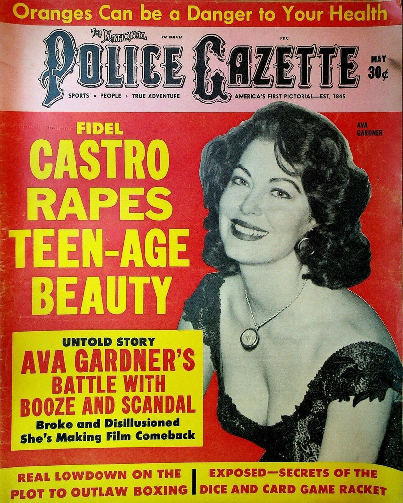 National Police Gazette May 1963 Ava Gardner Maury Wills Playboy Club