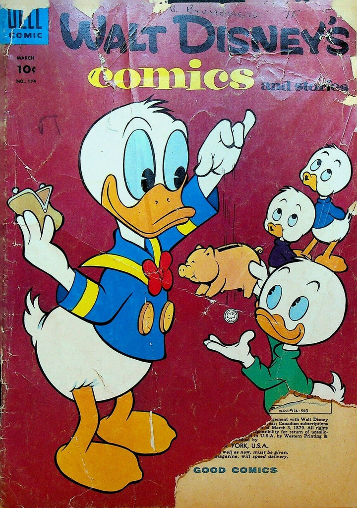 Walt Disney's Comics & Stories 174 Dell Comics 1955 Piggy Bank