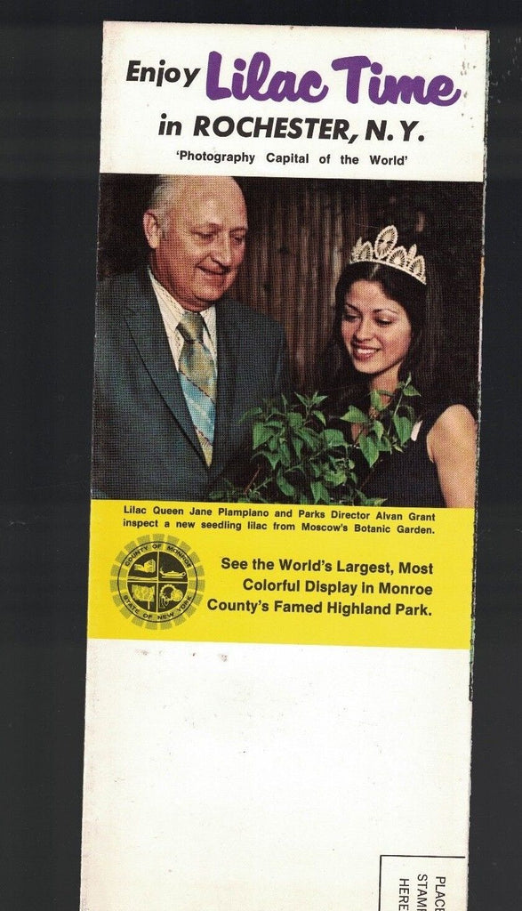 Lilac Festival Time in Rochester NY Travel Brochure 1970s