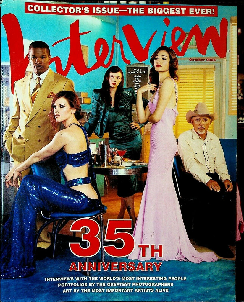 Interview October 2004 Jamie Foxx Dennis Hopper Hilary Swank Tom Brady