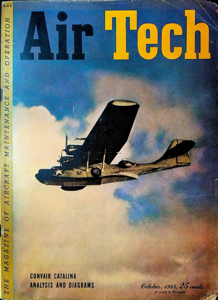 Air Tech Magazine October 1944 WWII Messerschmitt Design B-25H Mitchell