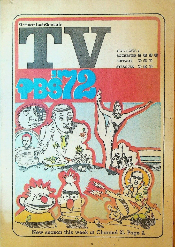 Rochester Democrat & Chronicle TV Magazine October 1 1972 PBS Liza Minnelli