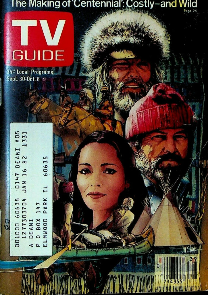TV Guide September 30 1978 Centennial Richard Chamberlain Angela Rippon