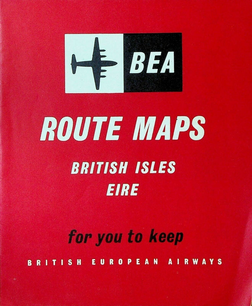 BEA British European Airways Route Maps British Isles Eire 1950s