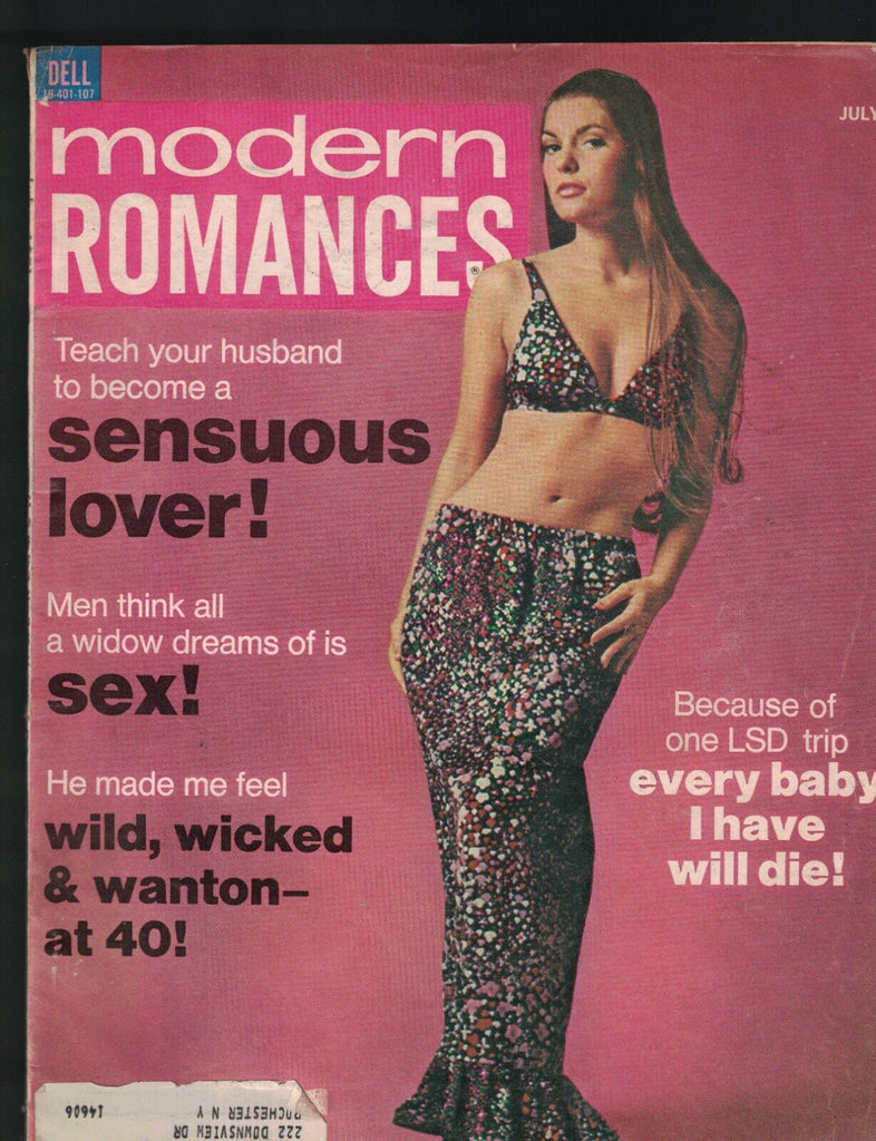Modern Romances Magazine July 1971 LSD Trip Naked Pot Party