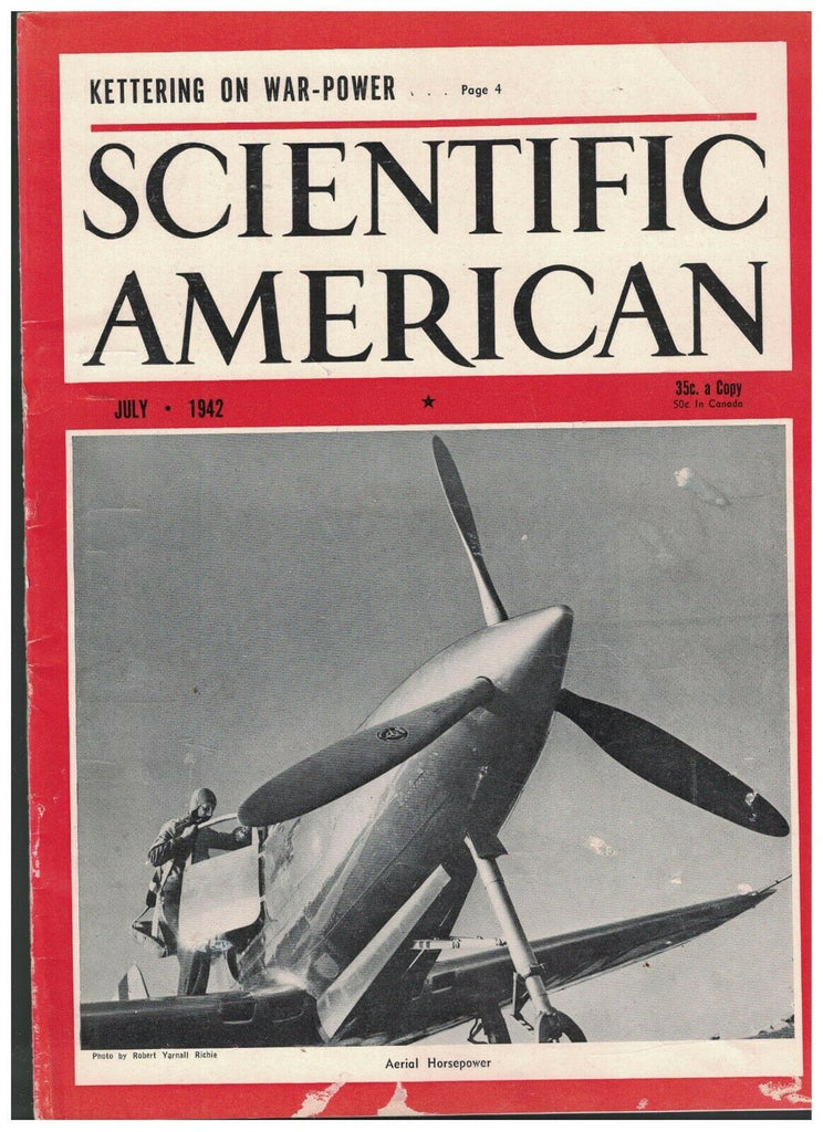 Scientific American Magazine July 1942 US Army Plane Sir CV Raman RW Tauri