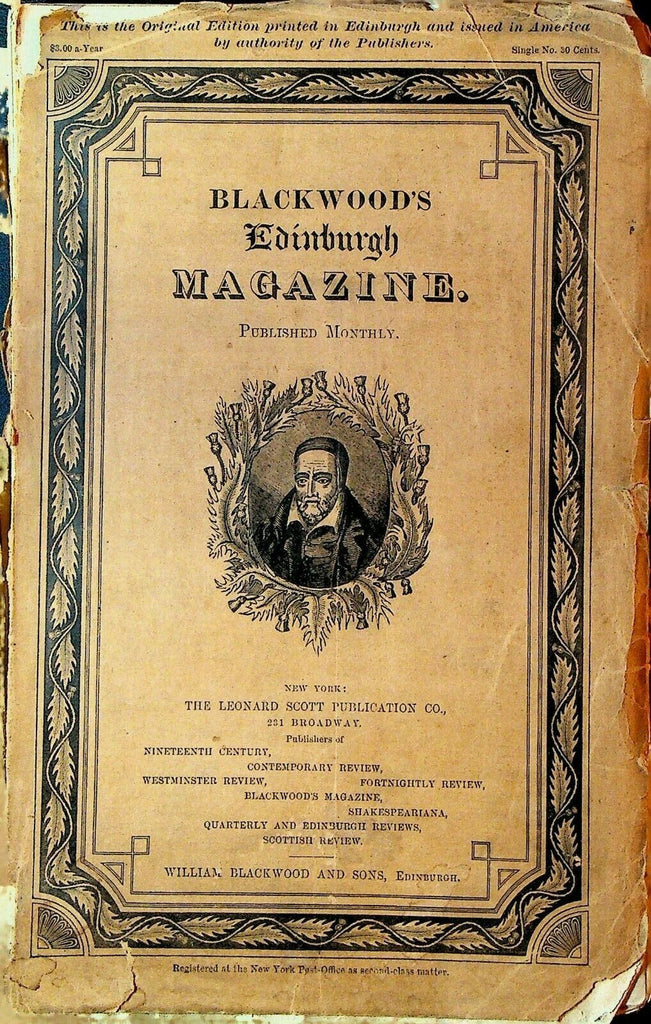 Blackwood's Edinburg Magazine September 1895 Japan Chitral Niagara Falls