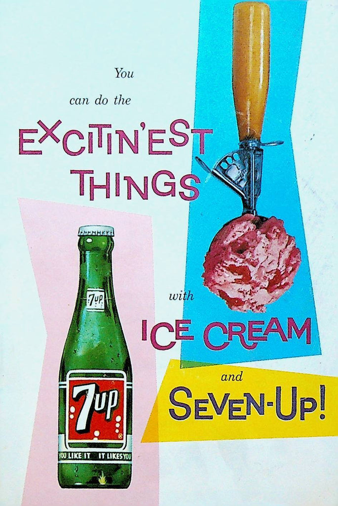 Seven-Up & Ice Cream Recipe Booklet Excitin'est Things 1959
