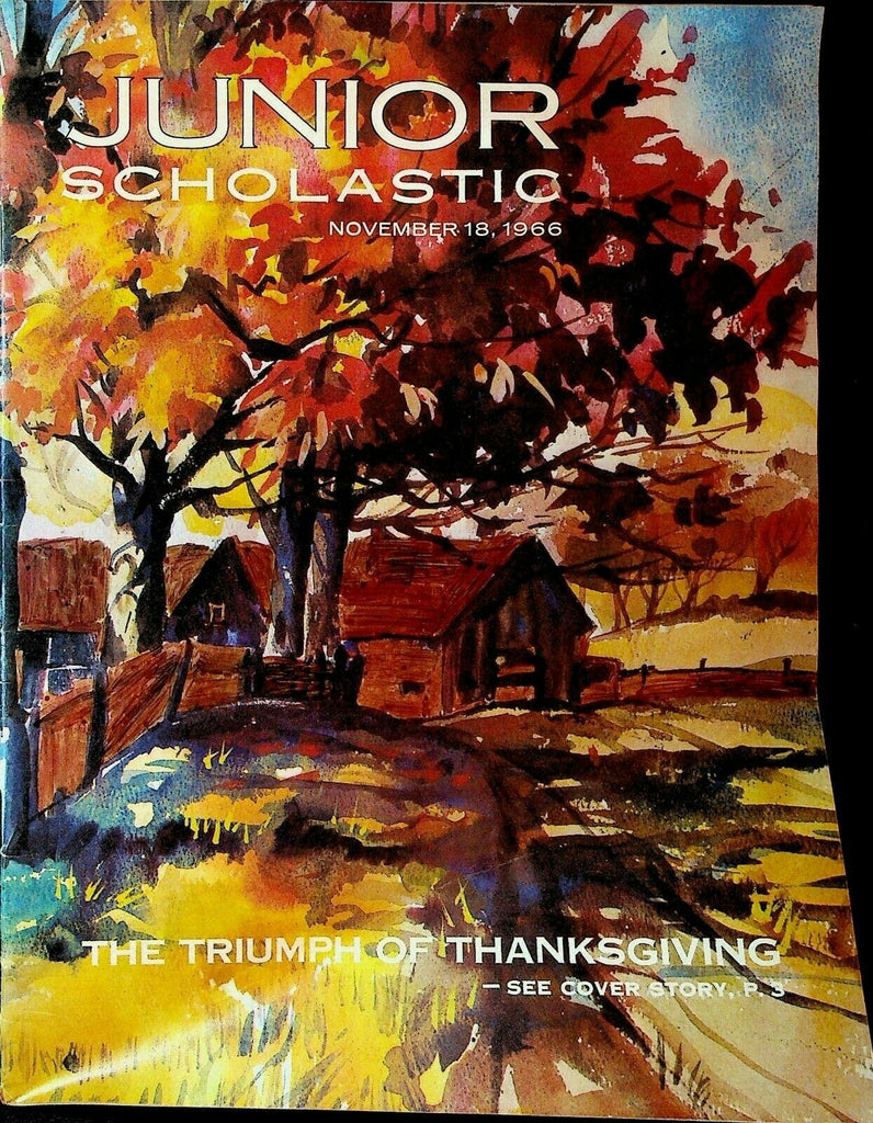 Junior Scholastic November 18 1966 Rhodesia Edgar Allan Poe Thanksgiving