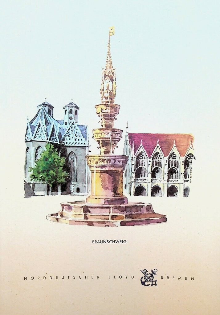 Norddeutscher Lloyd Bremen Lunch Menu November 23 1966