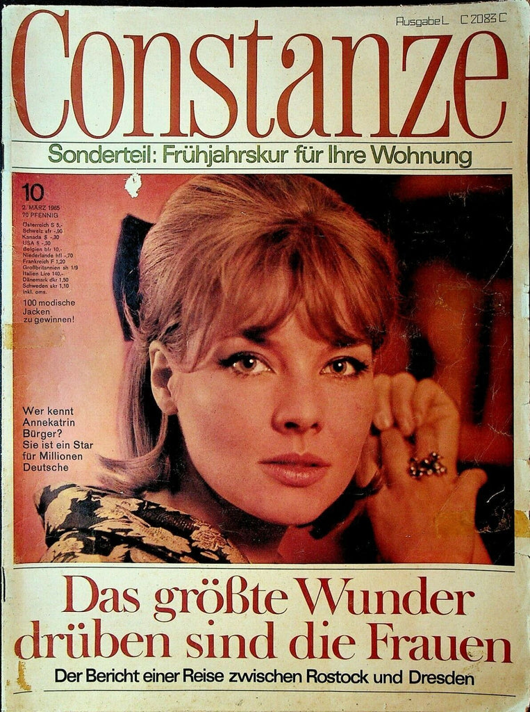 Constanze Magazine March 2 1965 Fashion Home Decor Recipes