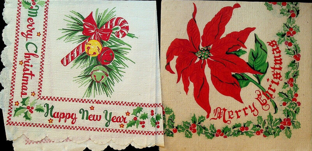 Merry Christmas Vintage Paper Napkin Lot of 11 Different Holly Candle