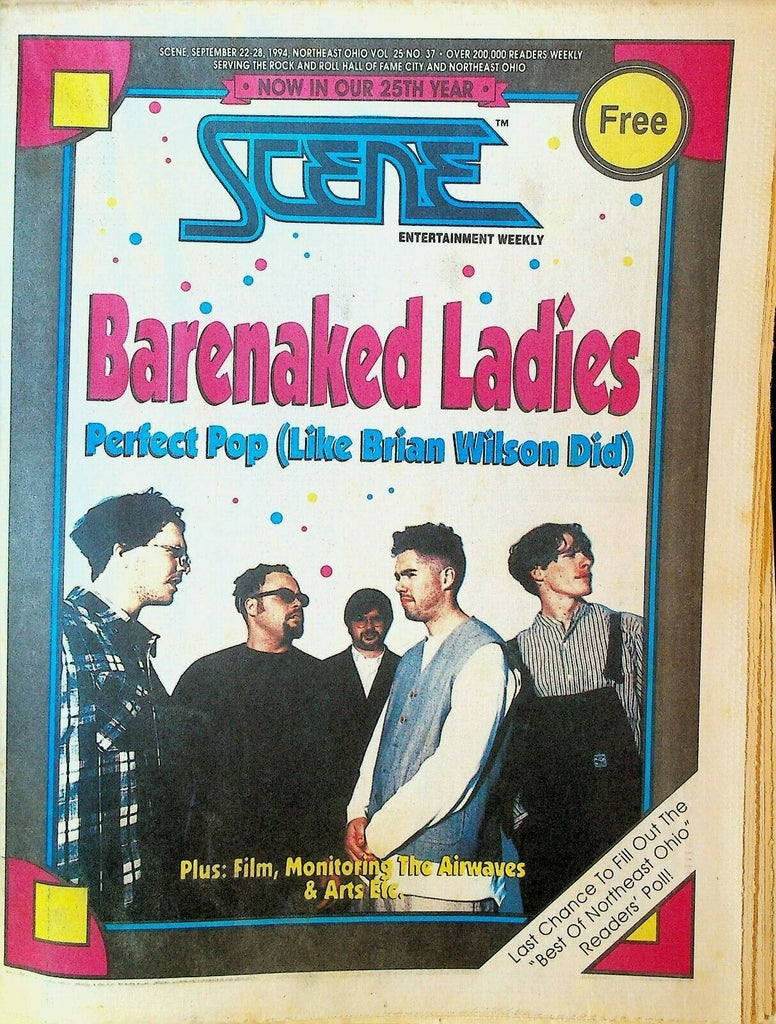 Cleveland Scene Magazine September 22 1994 Barenaked Ladies Travis Haddix