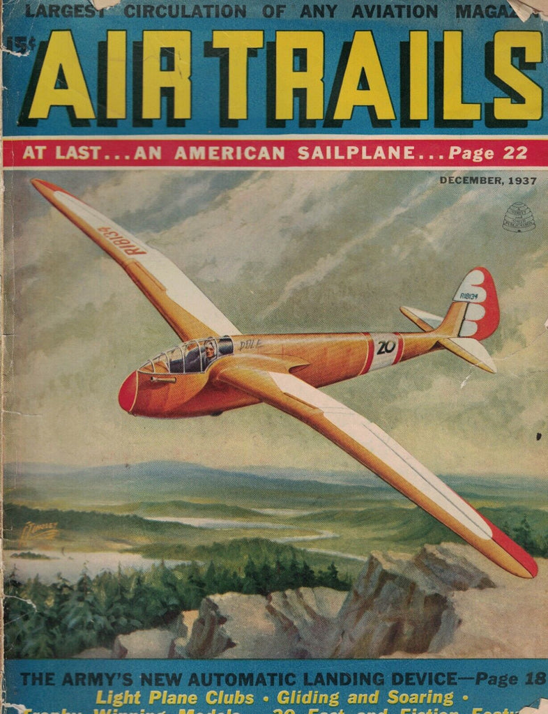 Air Trails Magazine December 1937 Bill Barnes Joe Mackey Ross-Stephens Zephyr