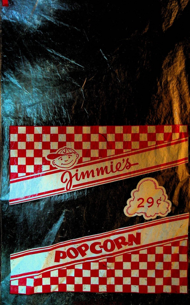 Jimmie's Popcorn Buffalo NY Empty Bag 8 Oz Size