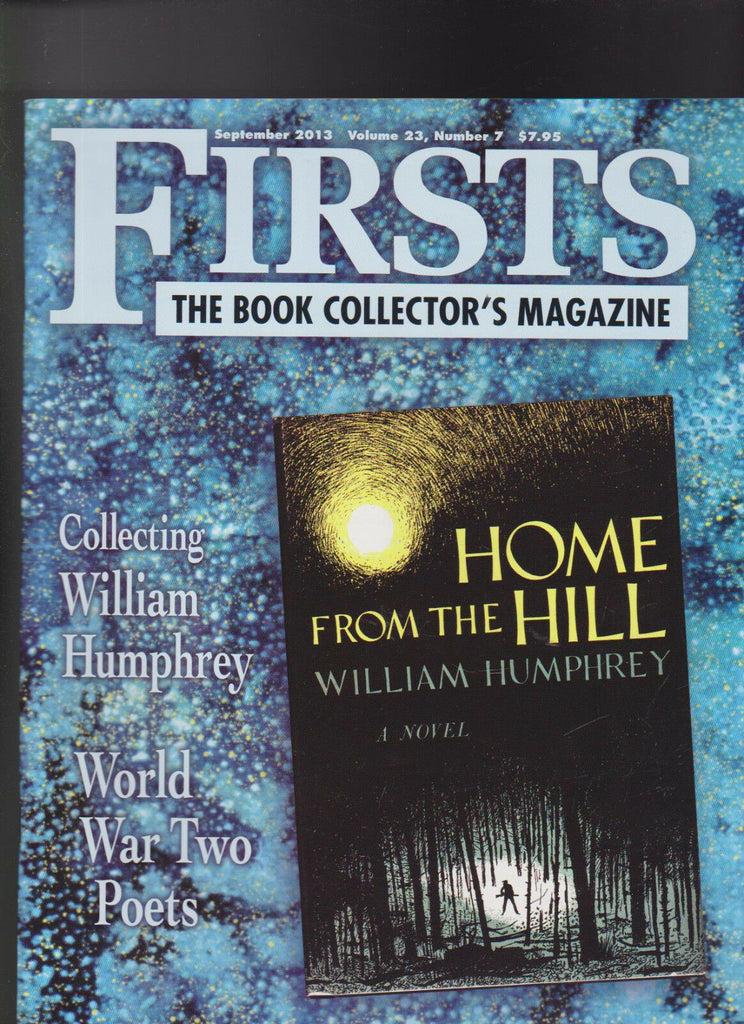 Firsts Book Collectors Magazine September 2013 William Humphrey WWII Poets