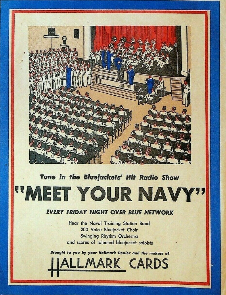 Meet Your Navy WWII Radio Show Bluejackets Hallmark Cards Empty Bag Rochester NY