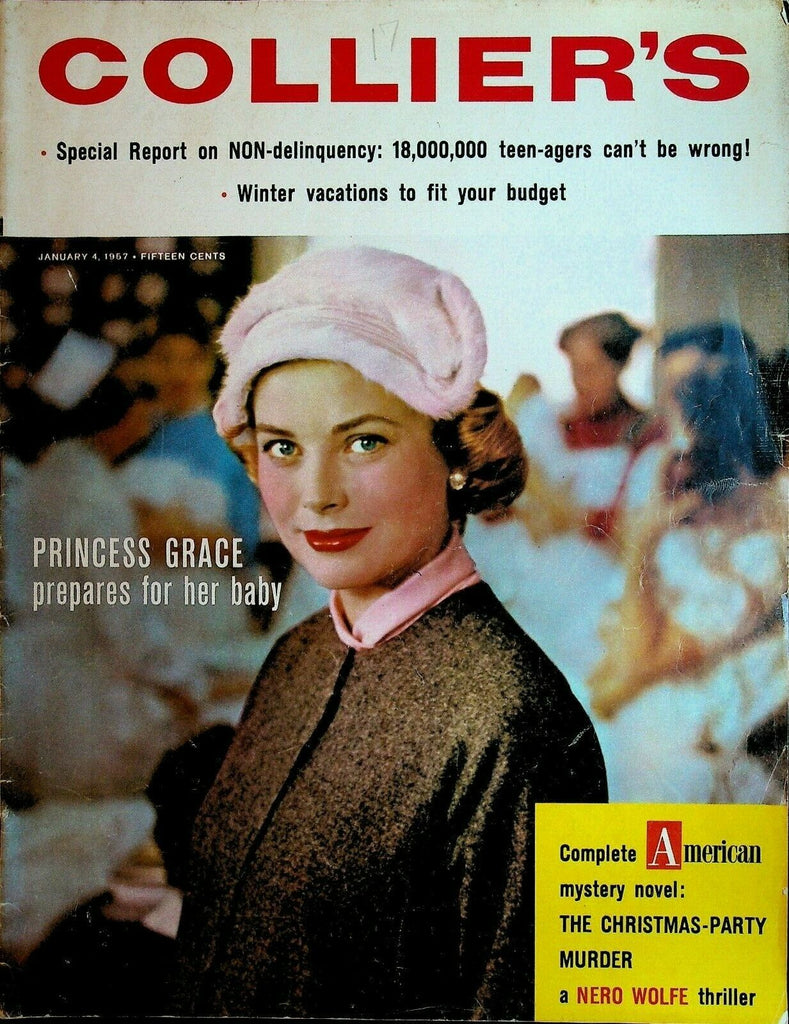 Collier's Magazine January 4 1957 Jean Beliveau Carroll Baker Princess Grace
