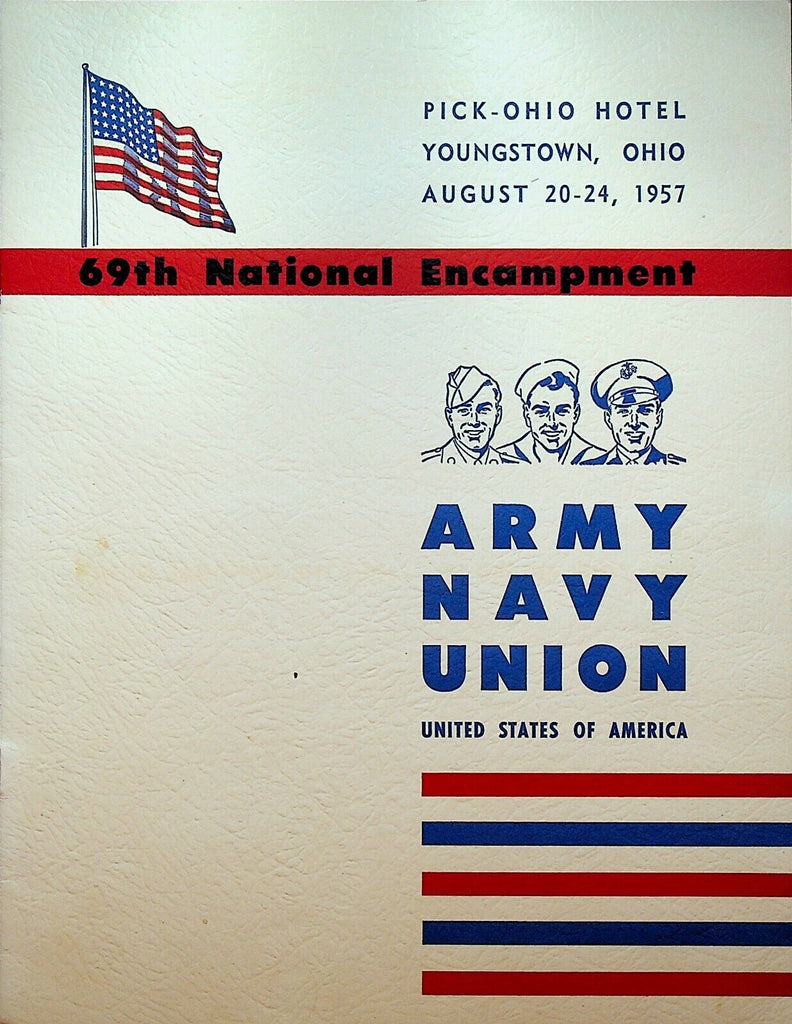 Army Navy Union 69th National Encampment Program August 1957 Youngstown Ohio