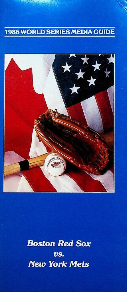 1986 World Series Media Guide Boston Red Sox v New York Mets