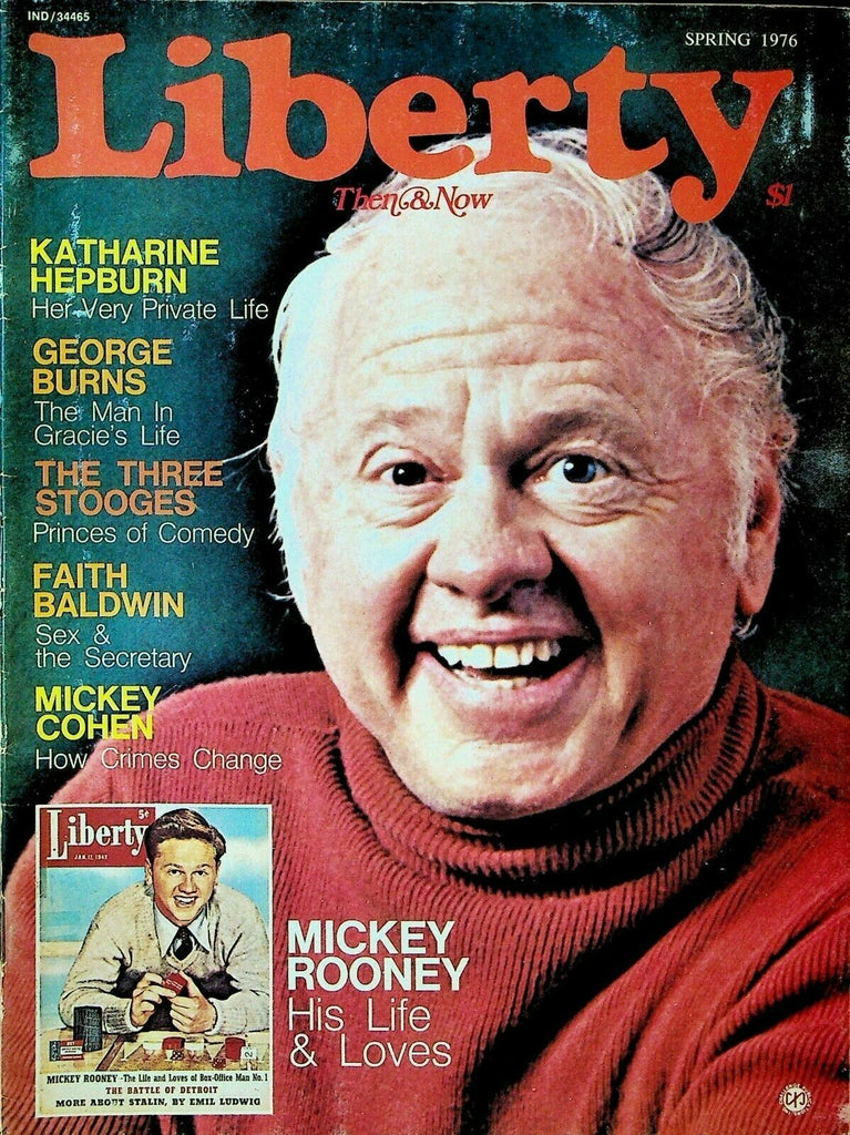 Liberty Magazine Spring 1976 Mickey Rooney Three Stooges George Burns