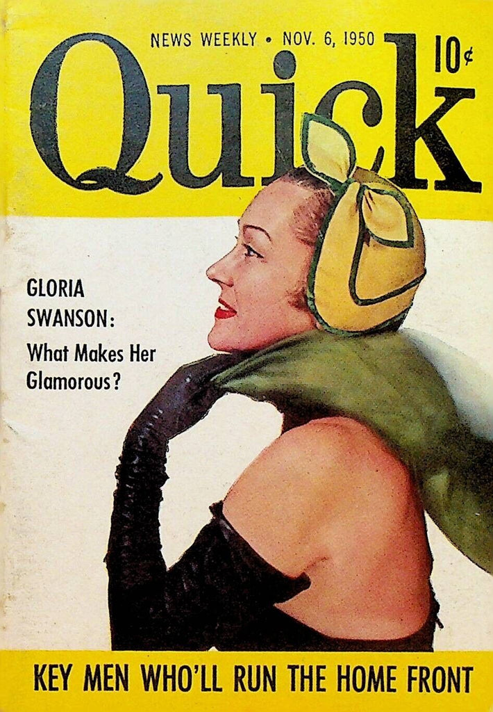 Quick Magazine November 6 1950 Gloria Swanson China Invades Tibet Ingrid Bergman