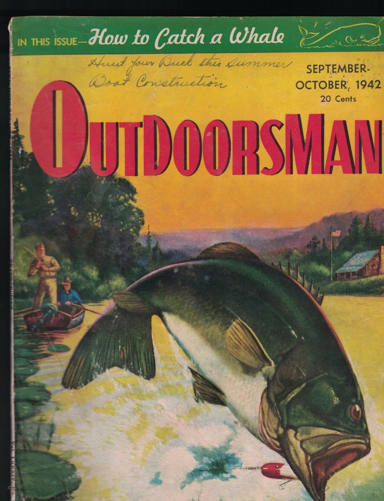 Outdoorsman Magazine October 1942 Edwin Bolenbaugh How to Catch a Whale