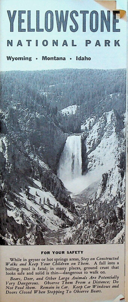Yellowstone National Park Wyoming Montana Idaho Brochure 1959