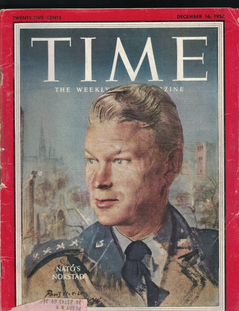 Time Magazine December 16 1957 Lauris Norstad NATO Dinah Shore John David Crow