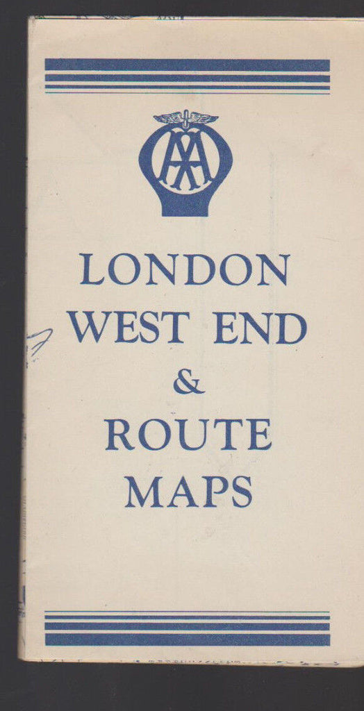 London West End & Route Maps 1951 England Automobile Association