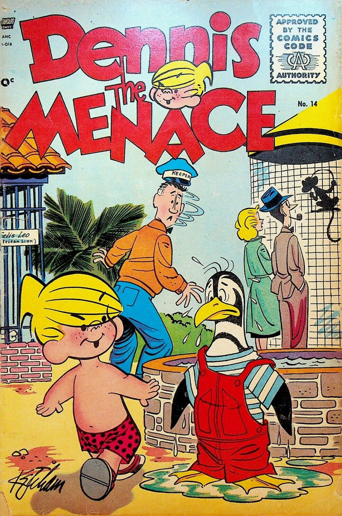 Dennis the Menace 14 Pines Comics 1955 Zoo Penguin Monkey