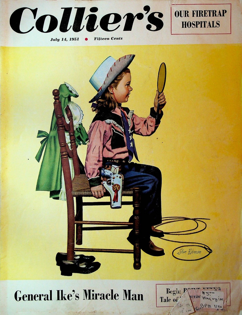 Collier's Magazine July 14 1951 Cowgirl Stan Ekman Jimmy Durante Jack Finney