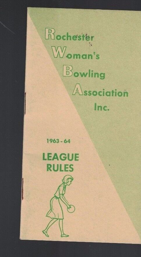 Rochester NY Woman's Bowling Association League Rules 1963-64 Booklet