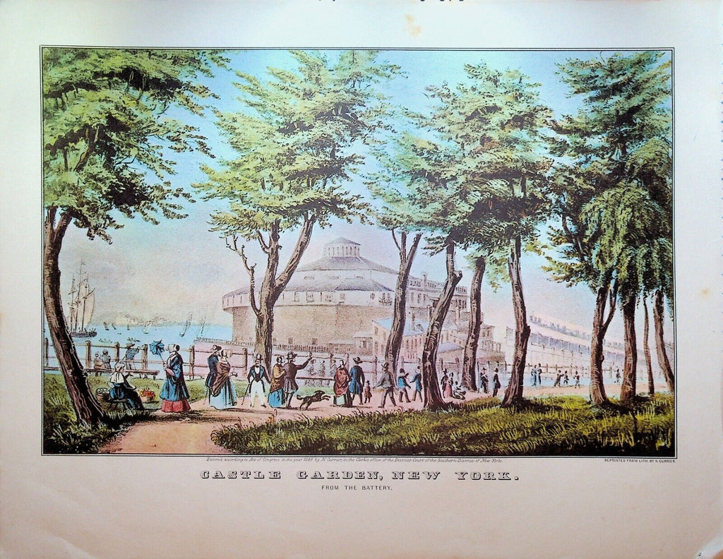 Currier & Ives Print Castle Garden New York