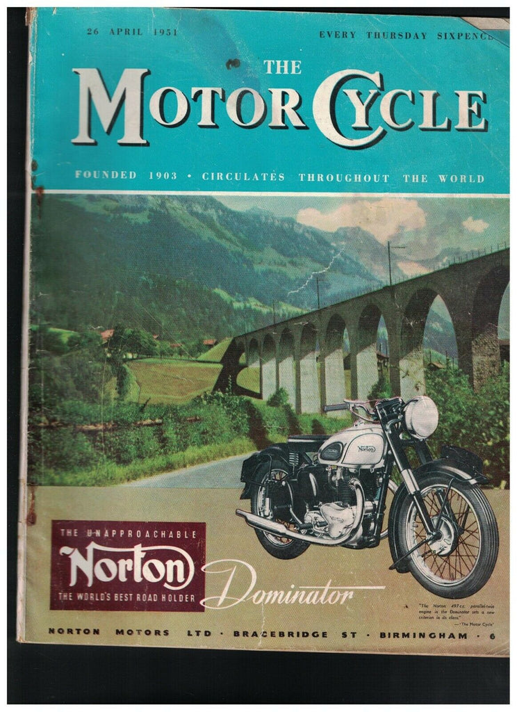 The Motor Cycle Magazine April 26 1951 Motorcycle Velocettes Trials Races