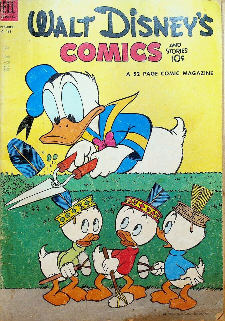 Walt Disney's Comics & Stories 168 Dell Comics 1954 Hedge Trimming
