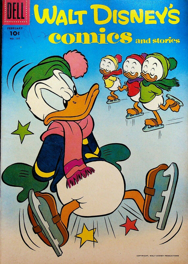 Walt Disney's Comics & Stories 197 Dell Comics 1957 Ice Skating