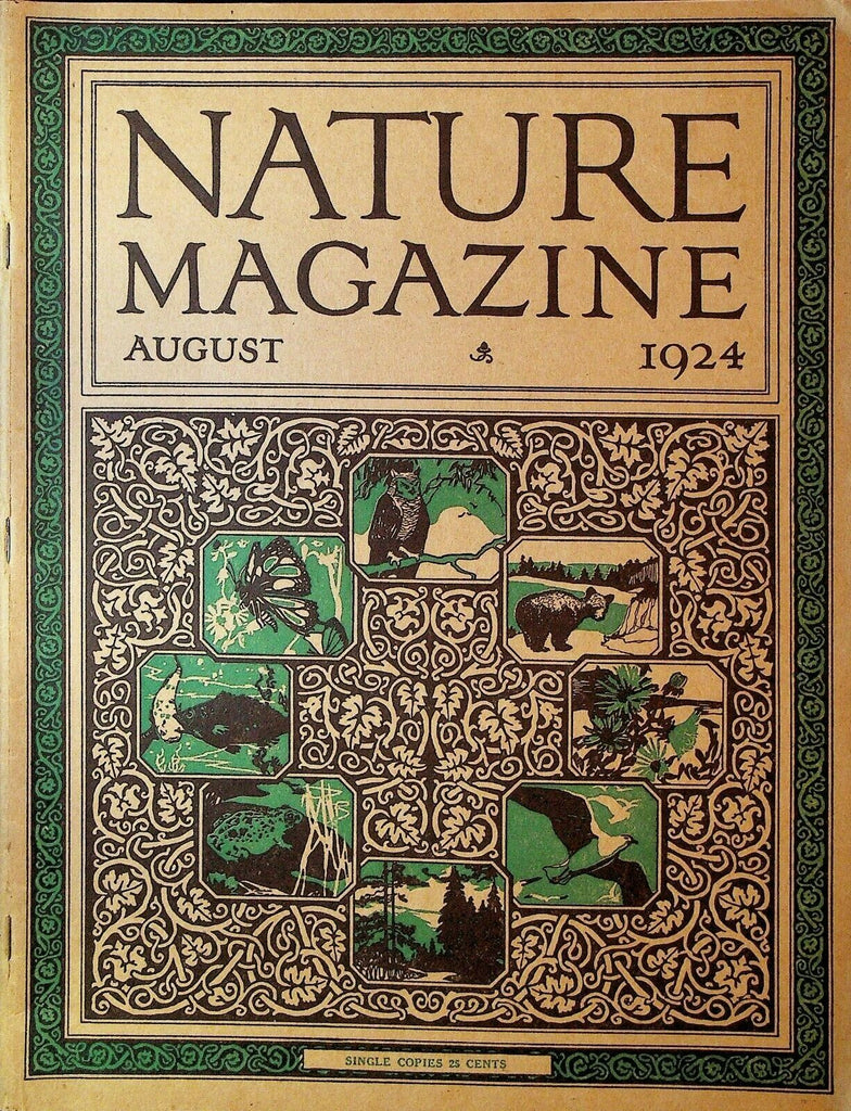 Nature Magazine August 1924 Ernest Thompson Seton Cougar Deer Volcano